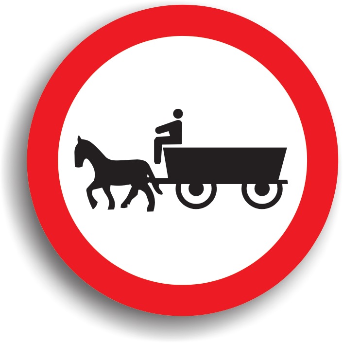 Accesul interzis vehiculelor cu tractiune animala
